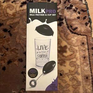 Milk Frother and Cup Set